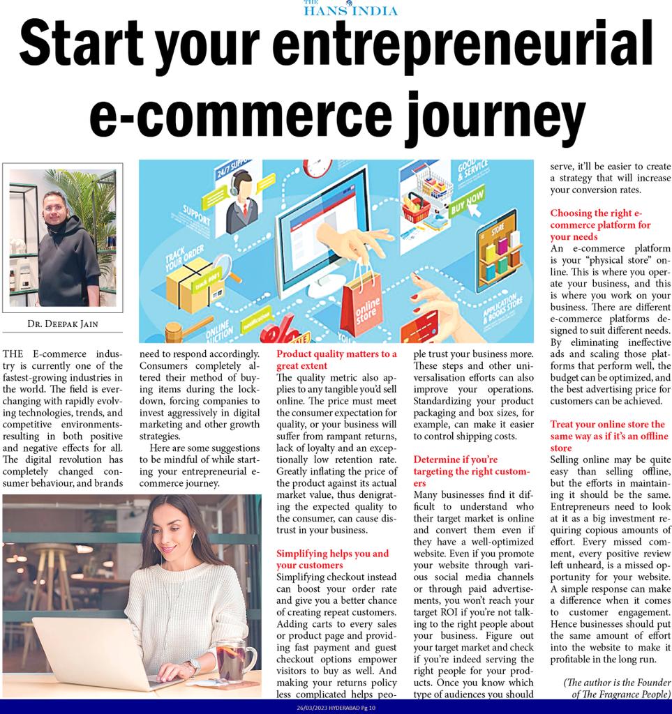Start your entrepreneurial e-commerce journey