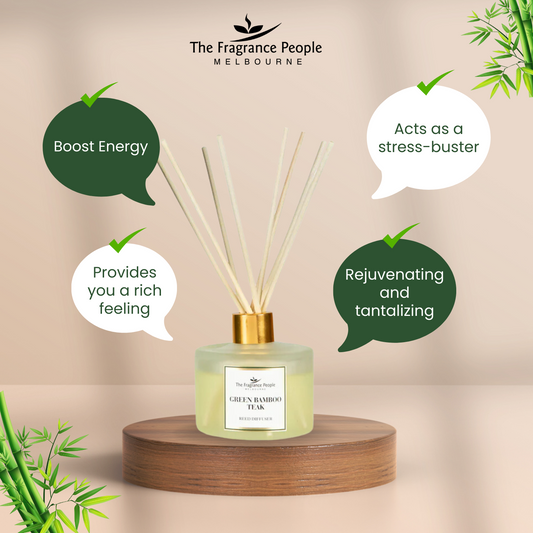 Reed Diffuser Set Green Bamboo Teak