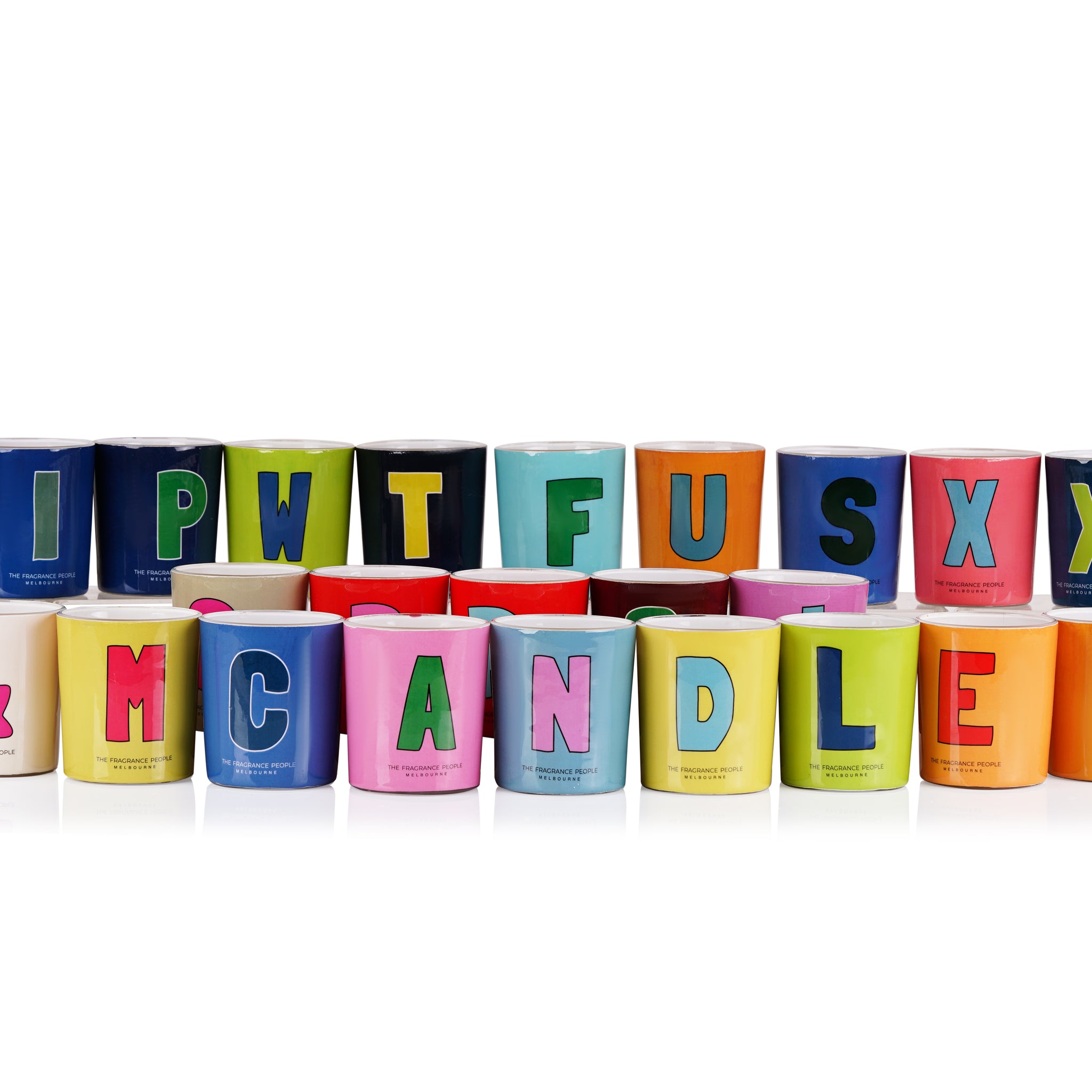 Alphabet Enamel Glass Candle – 200g Wax Filled with Gift Box