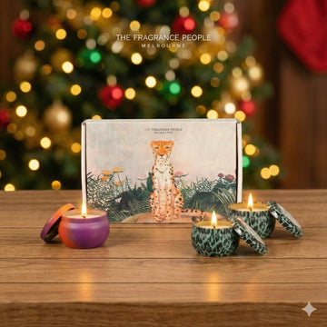 Mood in a Box – Safari Candle Giftset (Set of 6 Scented Tin Candles)