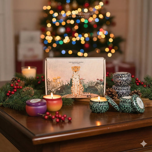 Mood in a Box – Safari Candle Giftset (Set of 6 Scented Tin Candles)