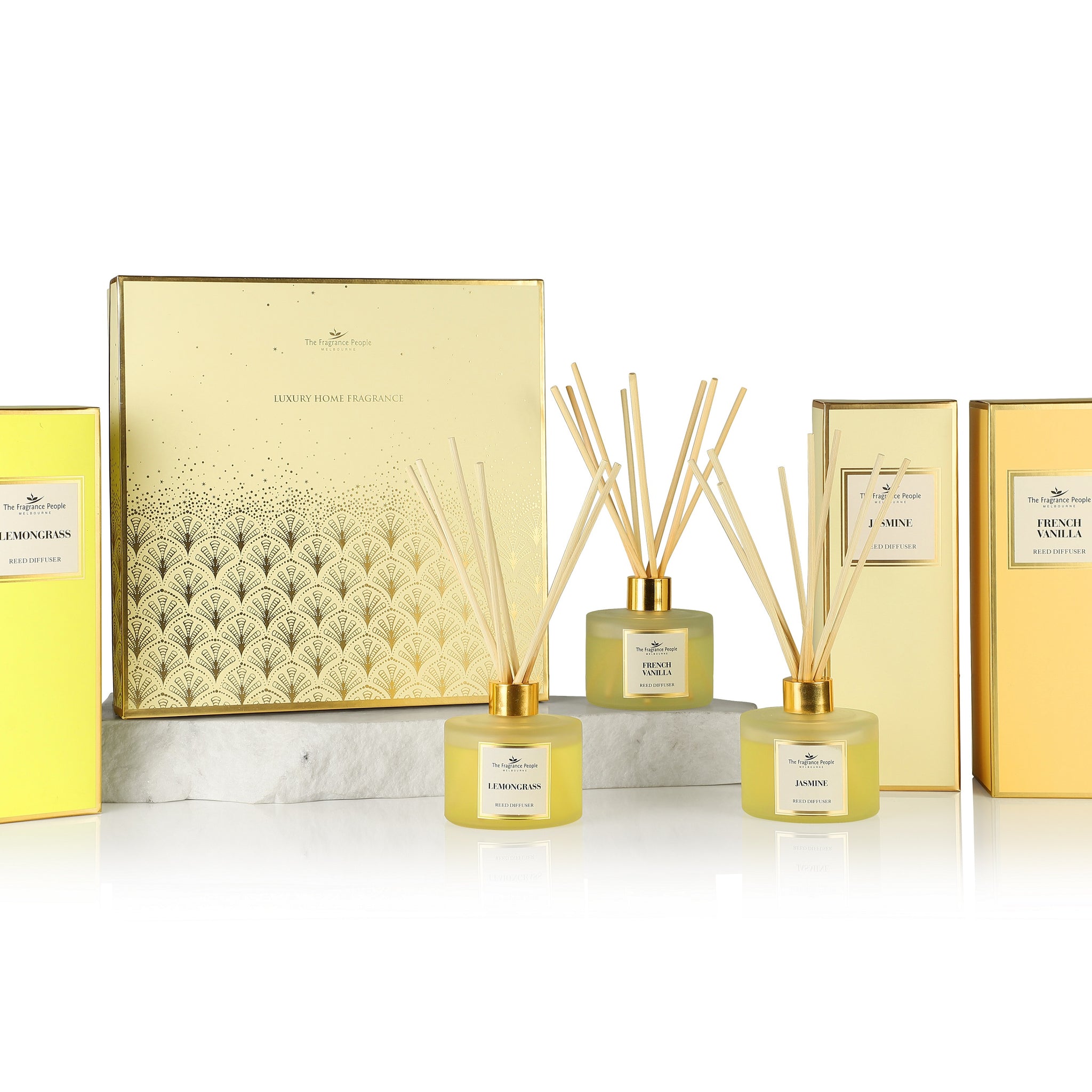 Set of 3 Reed Diffuser Giftset - Ivory Box