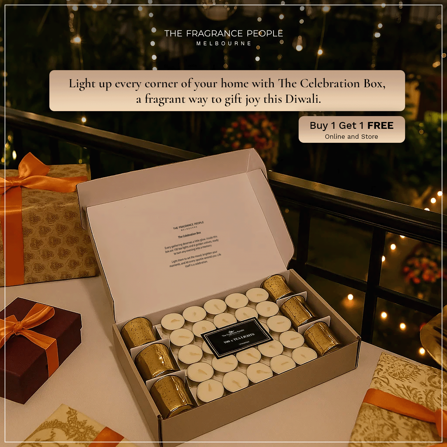 100 Tea Light Candle with 6 Gold Mercury Votive (Buy 1 Get 1 Free)