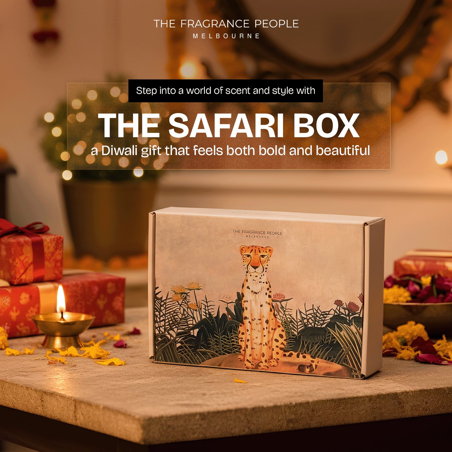 Mood in a Box – Safari Candle Giftset (Set of 6 Scented Tin Candles)