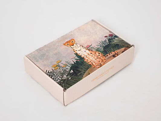 Mood in a Box – Safari Candle Giftset (Set of 6 Scented Tin Candles)